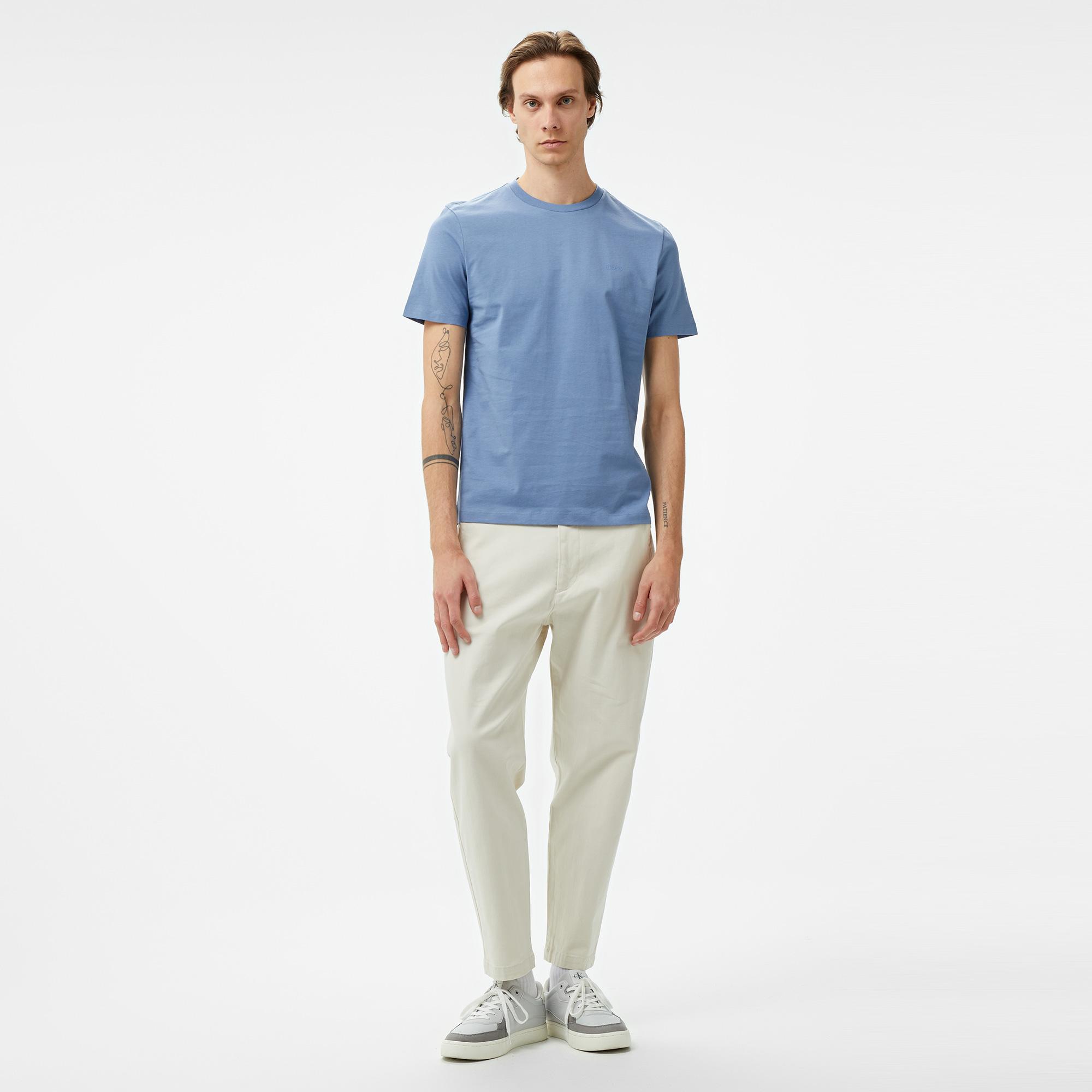 Boss Thompson 01 Erkek Mavi T-Shirt