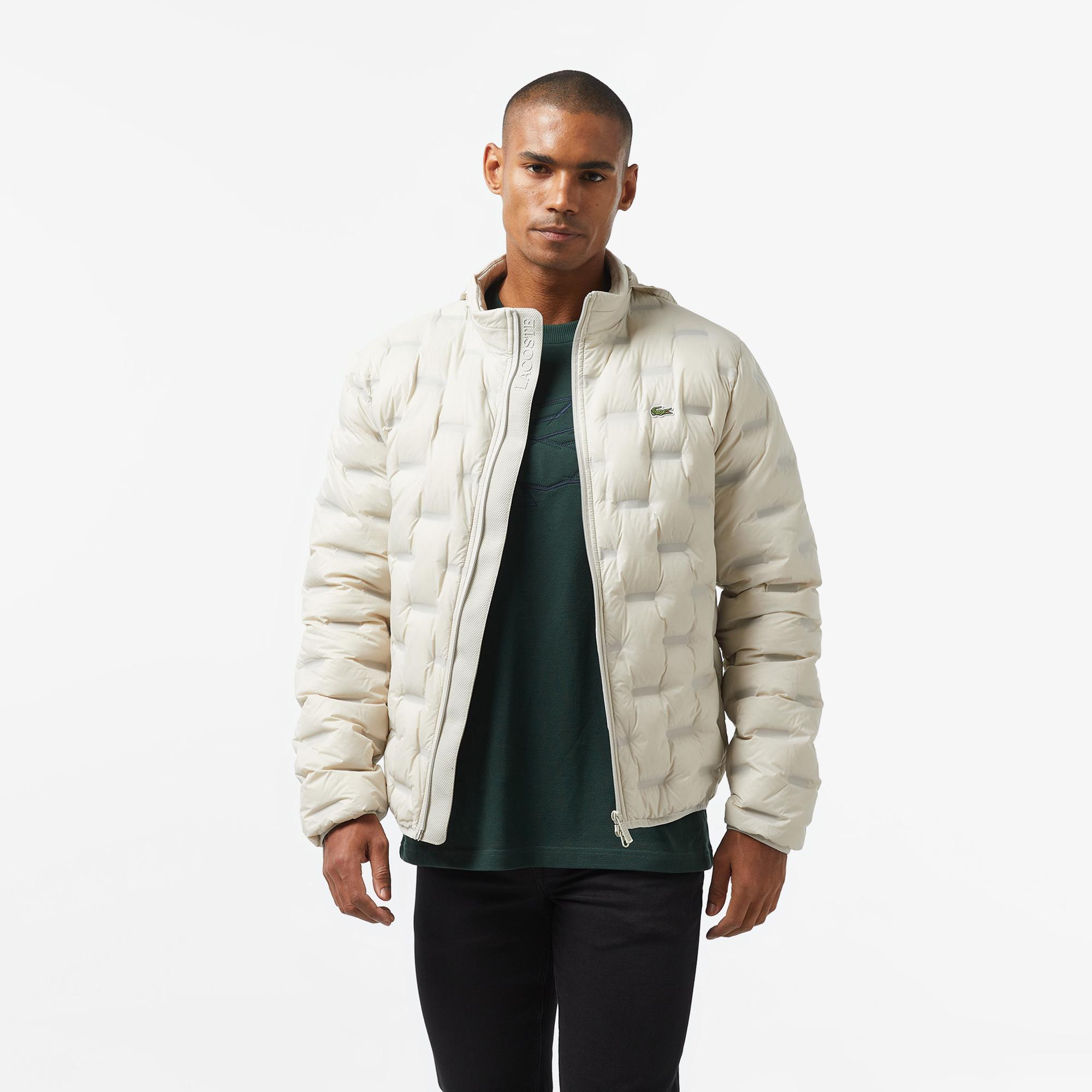 Erkek Regular Fit Kapüşonlu Kapitone Gri Mont