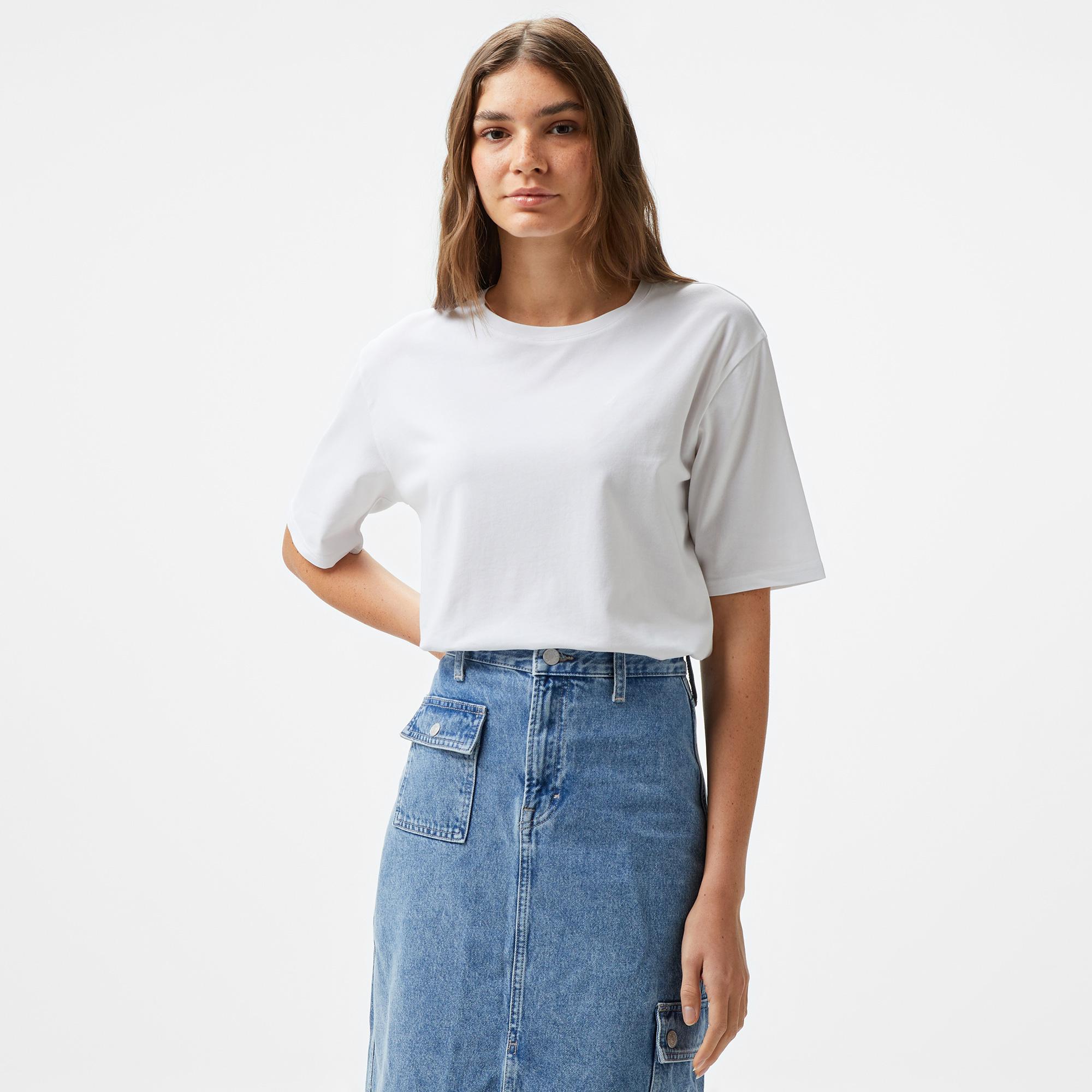 Nautica Kadın Beyaz Kısa Kollu Regular Fit T-Shirt