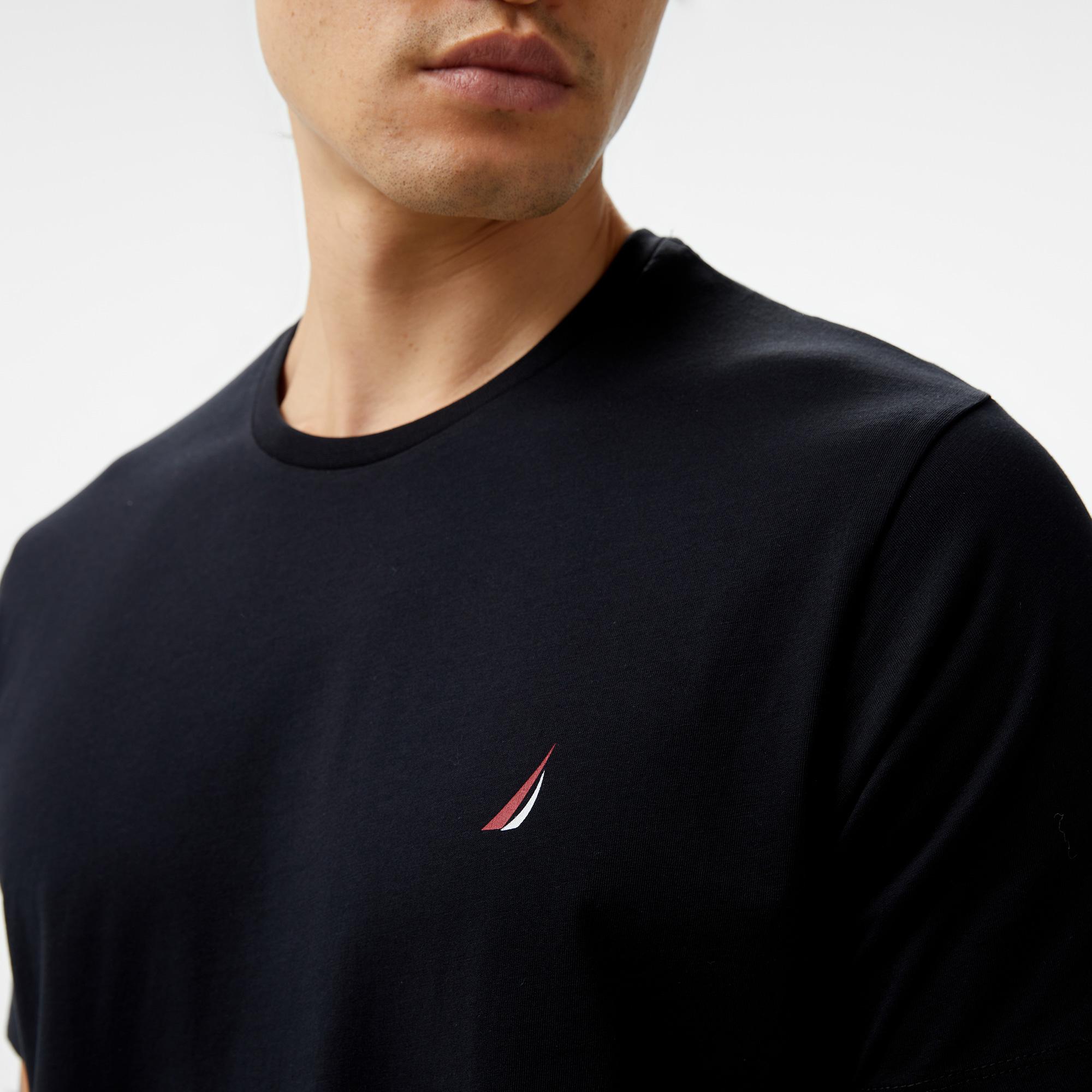 Nautica Erkek Siyah Standart Fit T-Shirt