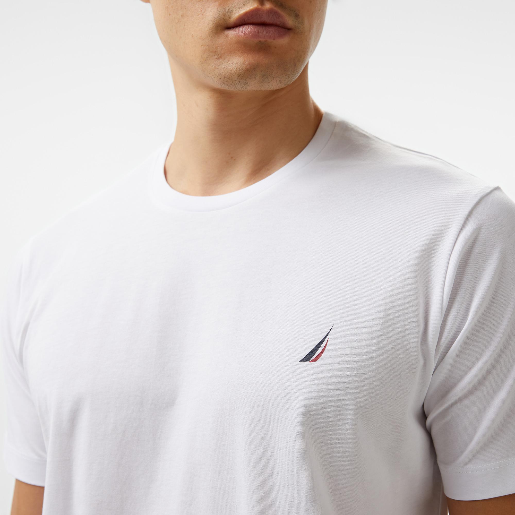Nautica Erkek Beyaz Standart Fit T-Shirt