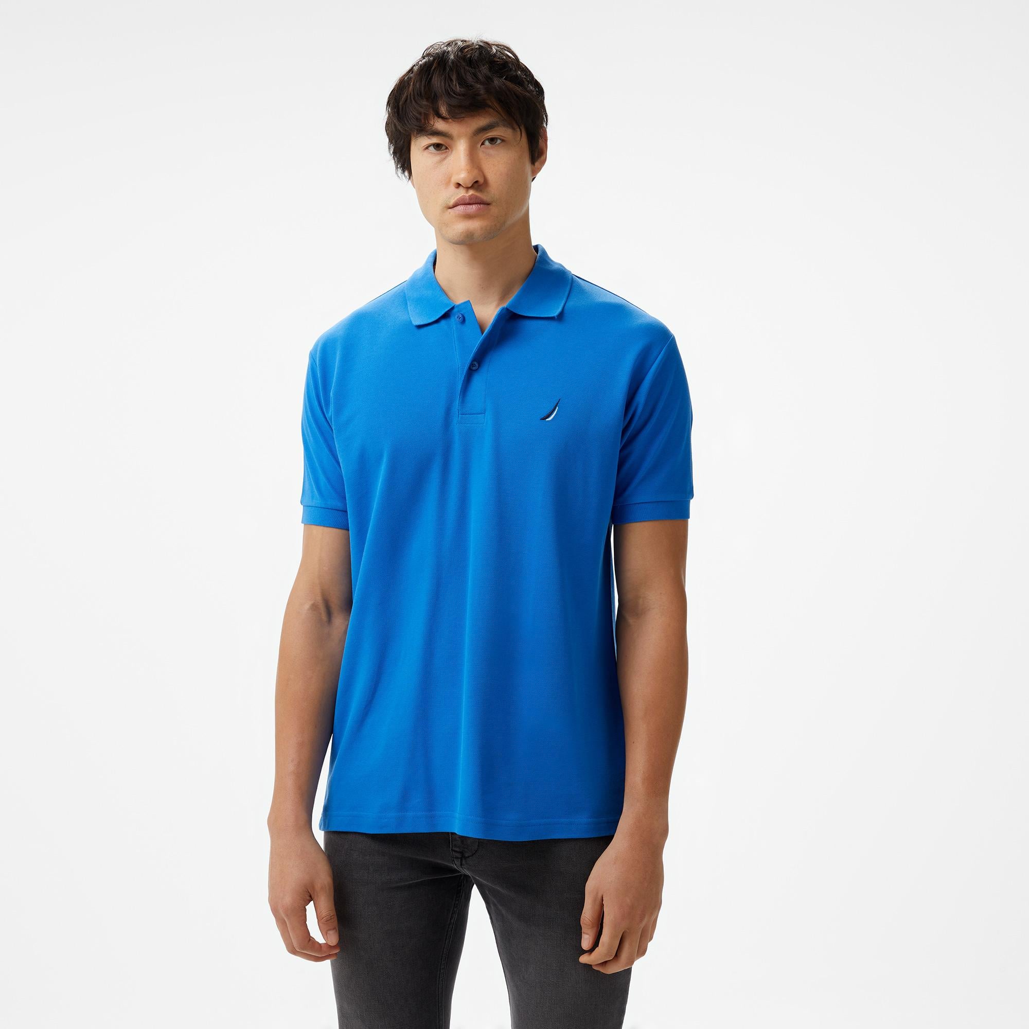 Nautica Erkek Mavi Classic Fit Kısa Kollu Polo Yaka T-Shirt