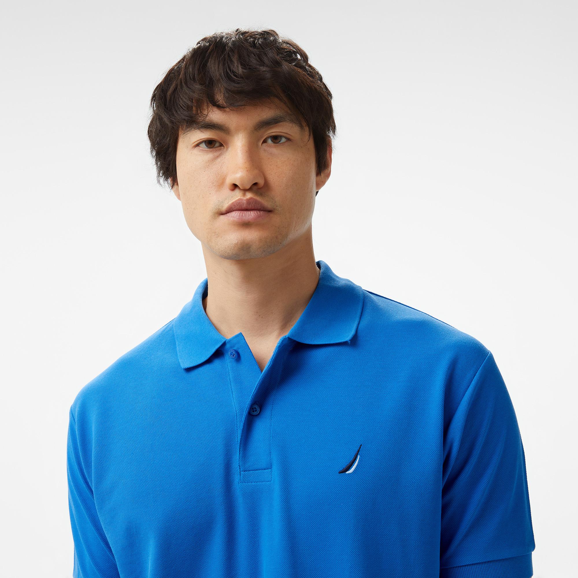 Nautica Erkek Mavi Classic Fit Kısa Kollu Polo Yaka T-Shirt