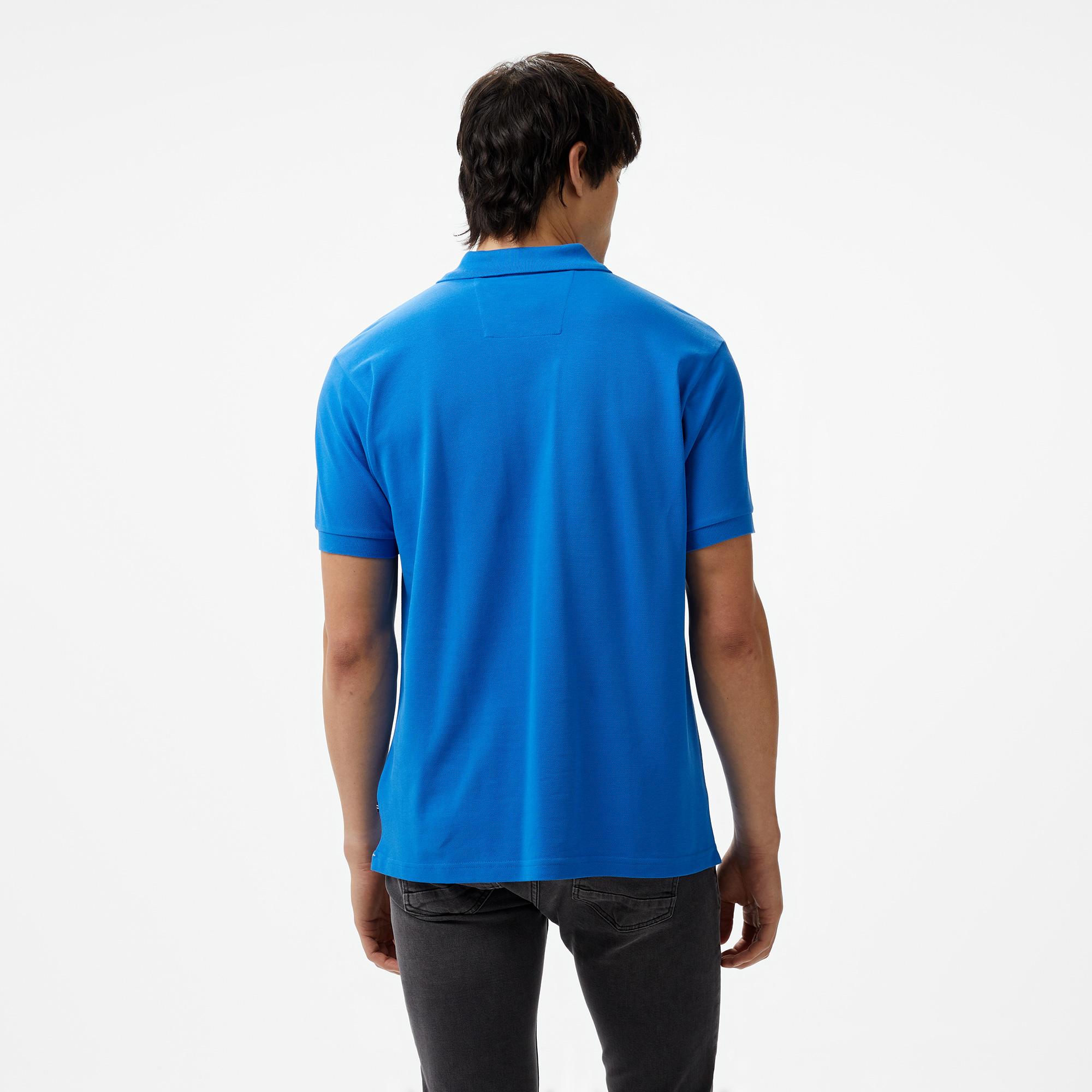 Nautica Erkek Mavi Classic Fit Kısa Kollu Polo Yaka T-Shirt