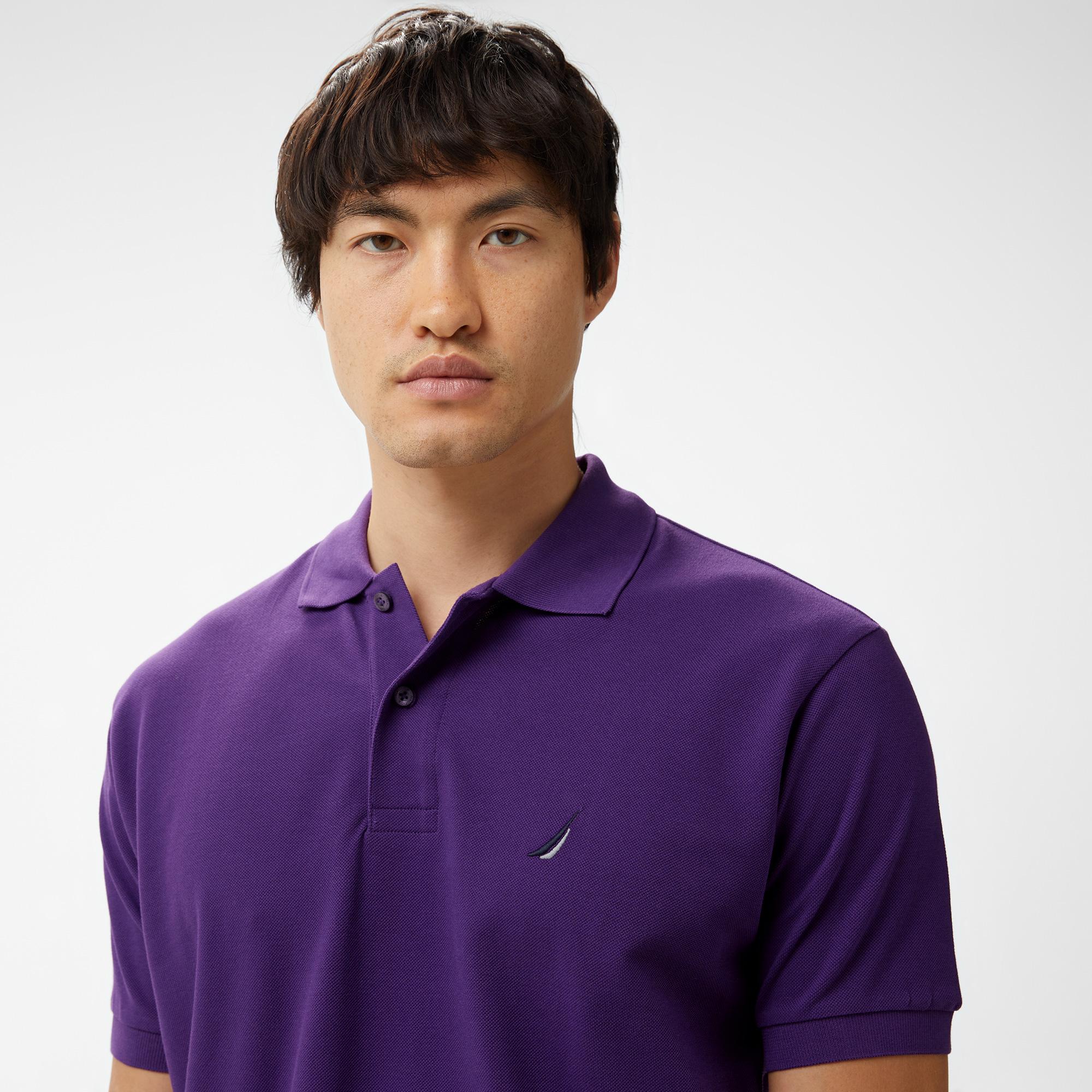 Nautica Erkek Mor Classic Fit Kısa Kollu Polo