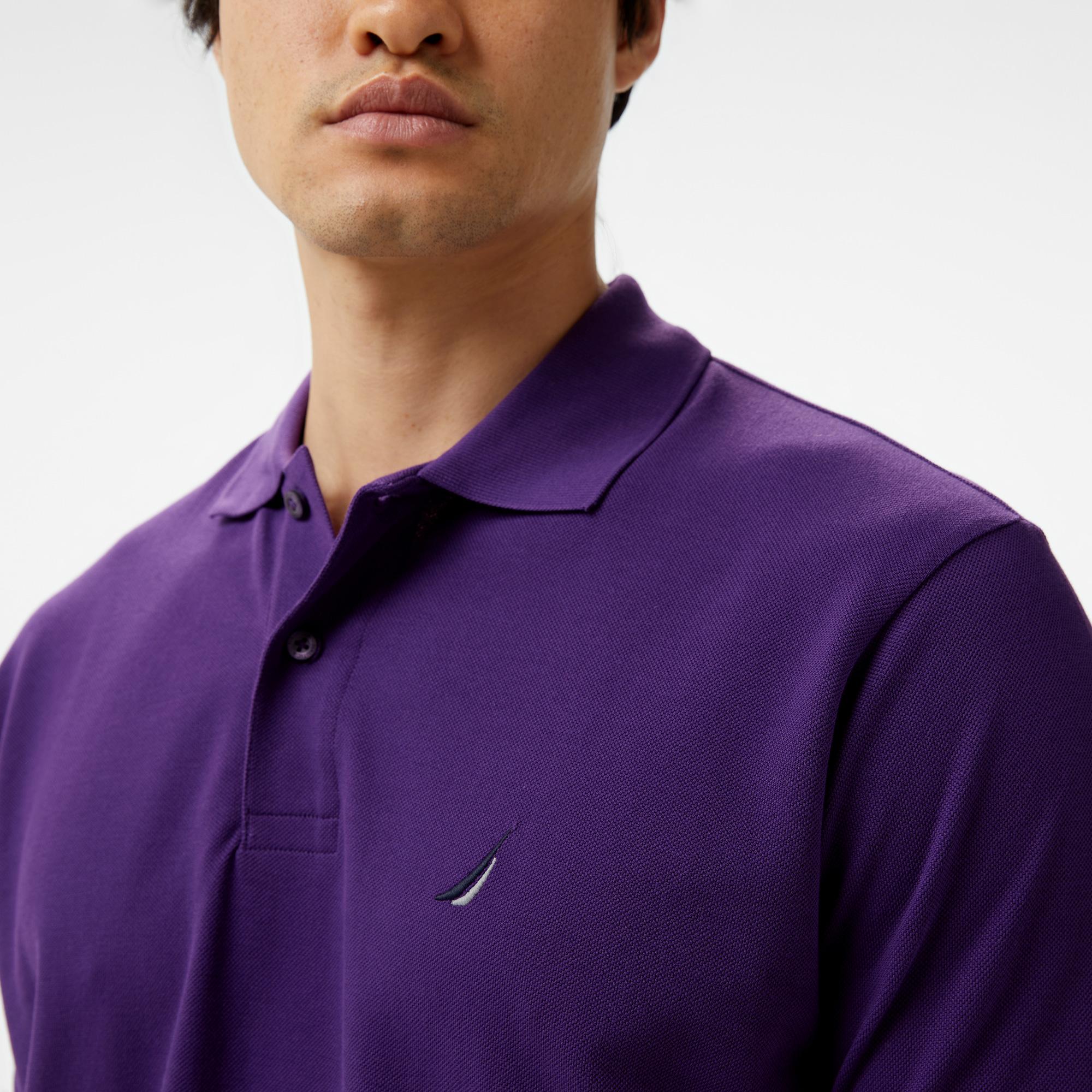 Nautica Erkek Mor Classic Fit Kısa Kollu Polo