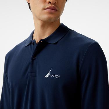  Nautica Erkek Lacivert Classic Fit Uzun Kollu Polo