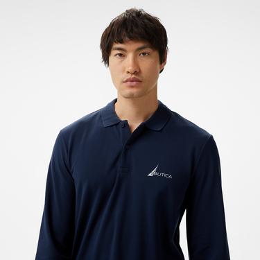  Nautica Erkek Lacivert Classic Fit Uzun Kollu Polo