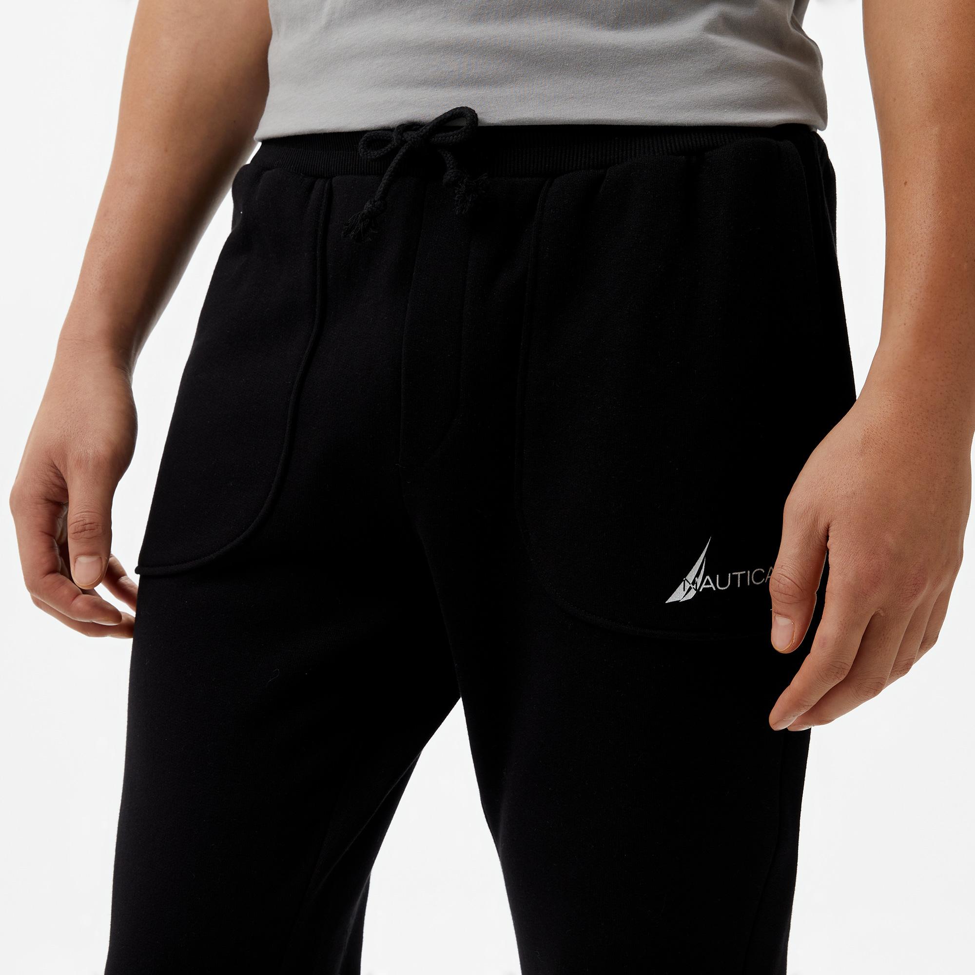 Nautica Erkek Siyah Standart Fit Eşofman Altı