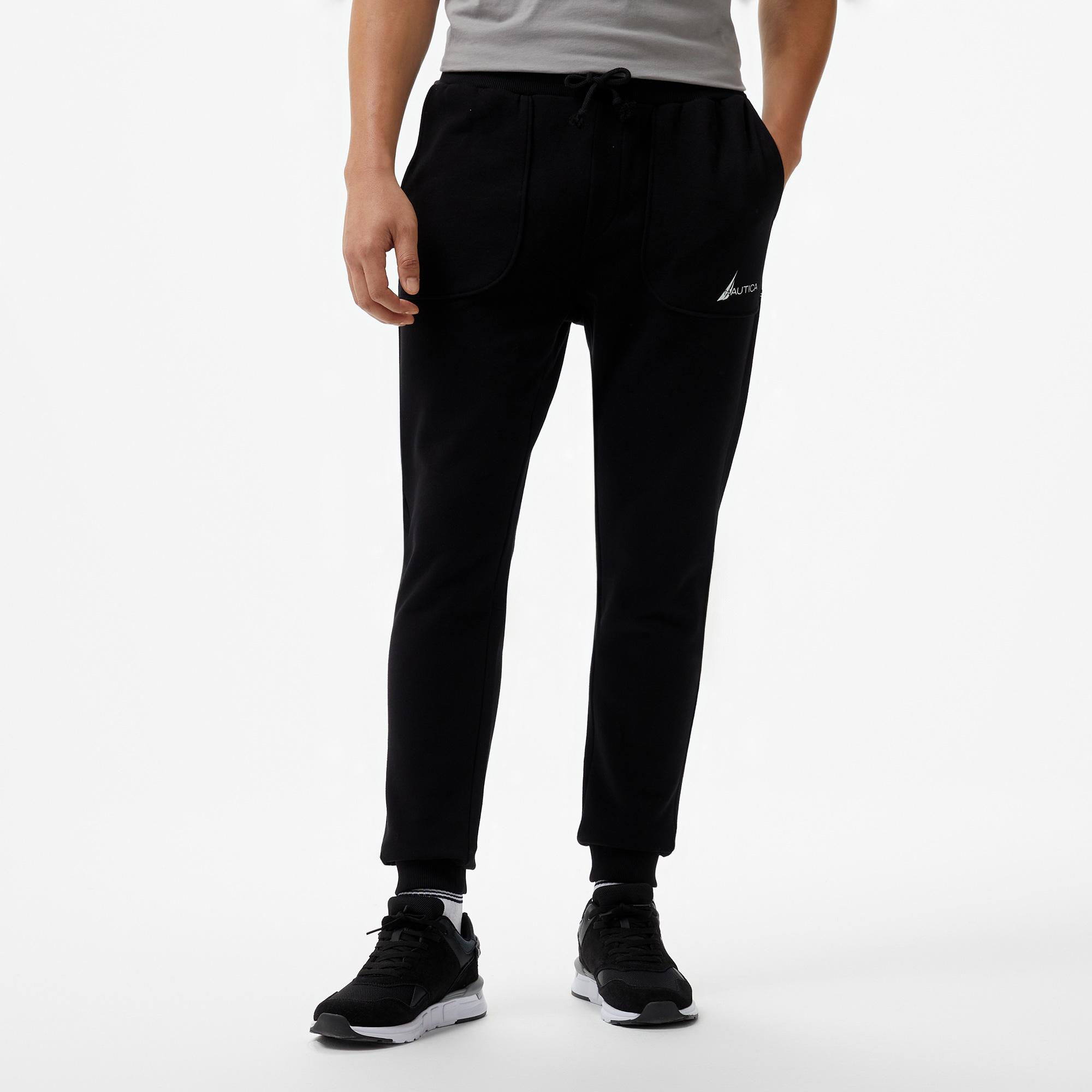 Nautica Erkek Siyah Standart Fit Eşofman Altı