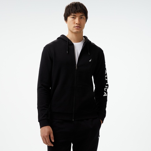  Nautica Erkek Siyah Standart Fit Sweatshirt