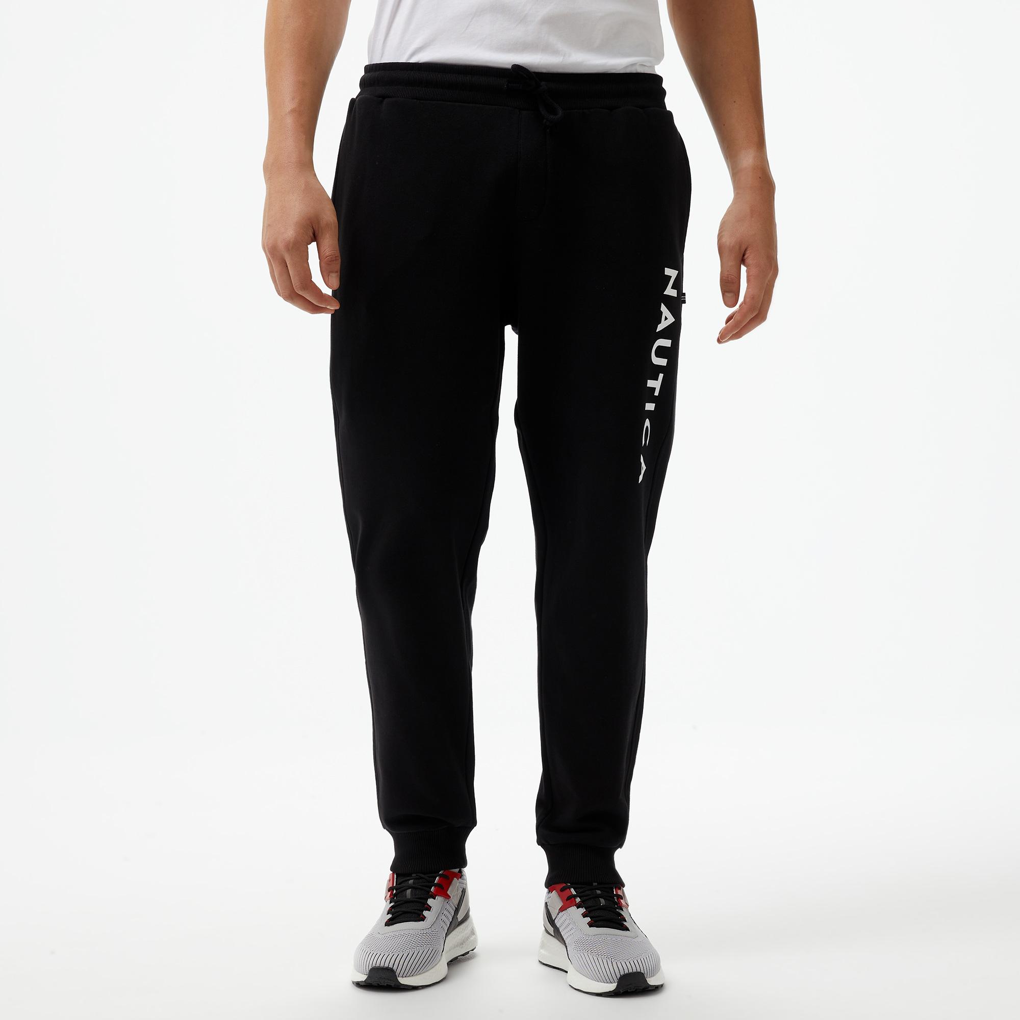 Nautica Erkek Siyah Standart Fit Eşofman Altı