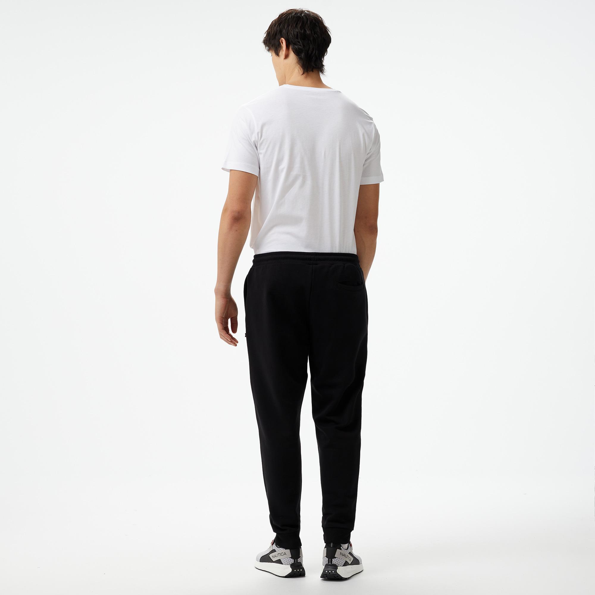 Nautica Erkek Siyah Standart Fit Eşofman Altı