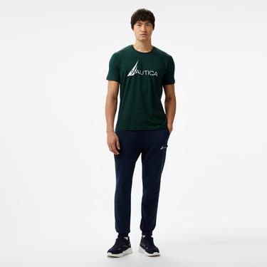  Nautica Erkek Yeşil Standart Fit T-Shirt