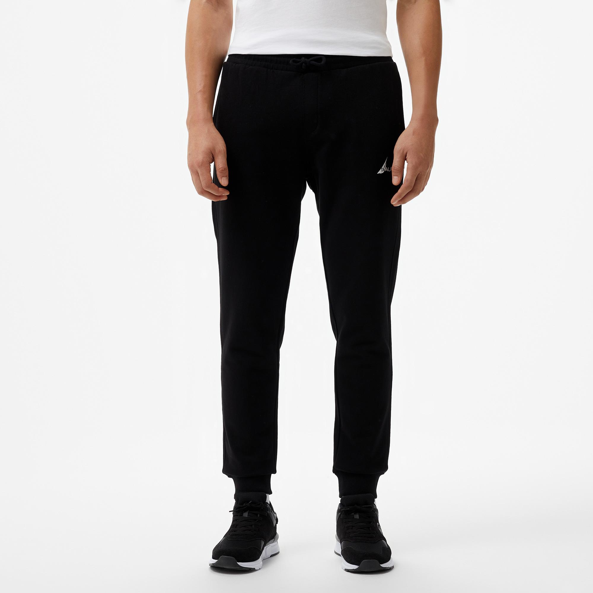 Nautica Erkek Siyah Standart Fit Eşofman Altı