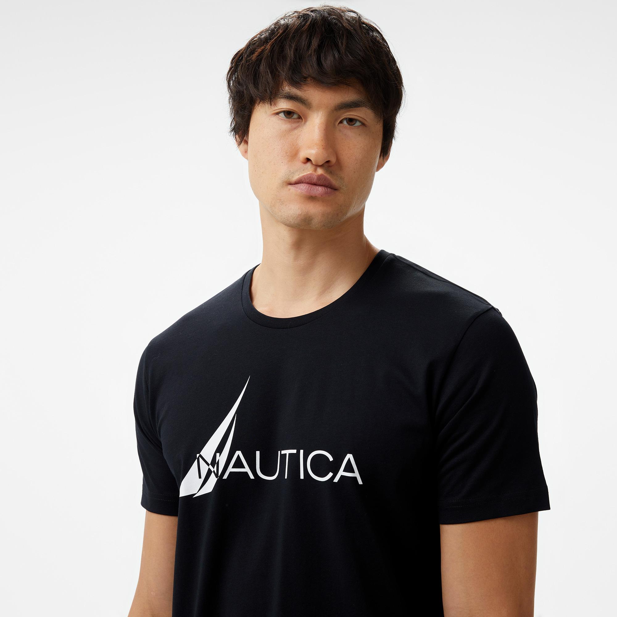 Nautica Erkek Siyah Standart Fit T-Shirt