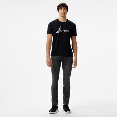  Nautica Erkek Siyah Standart Fit T-Shirt