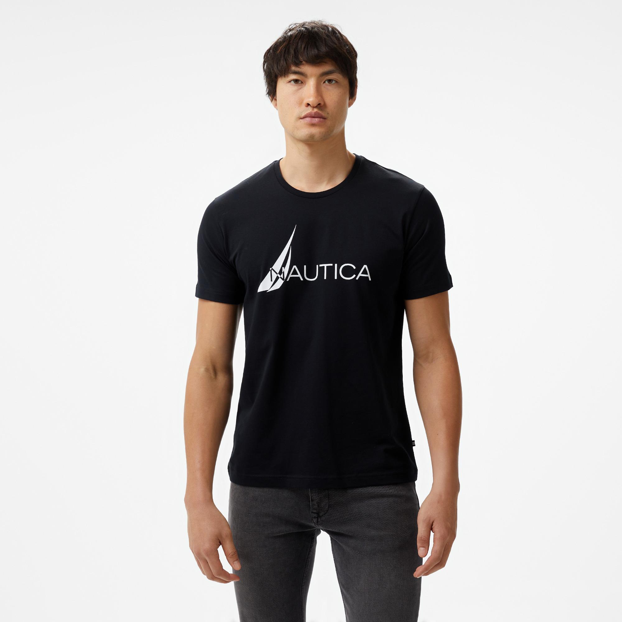 Nautica Erkek Siyah Standart Fit T-Shirt