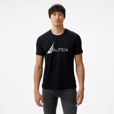  Nautica Erkek Siyah Standart Fit T-Shirt
