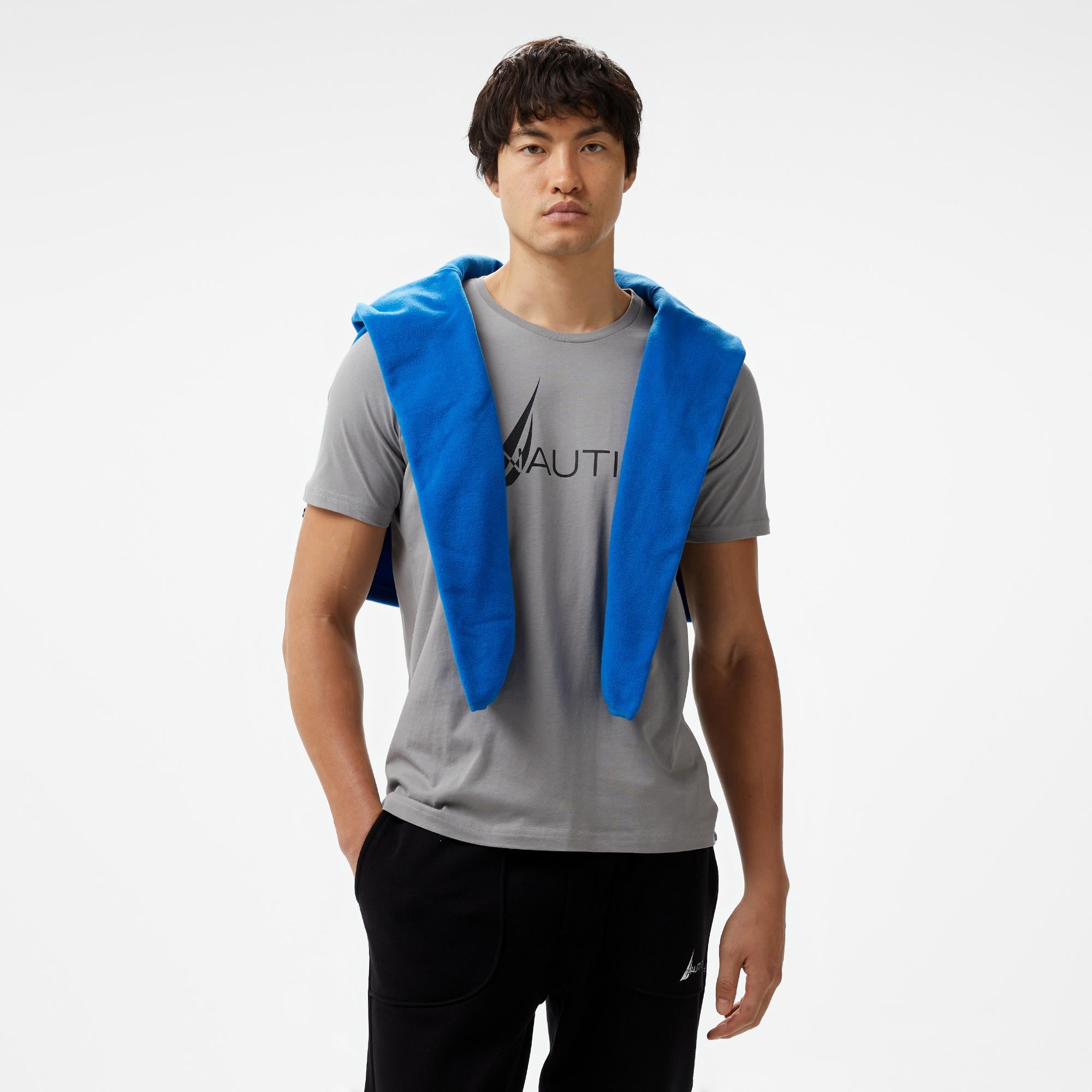 Nautica Erkek Gri Standart Fit T-Shirt