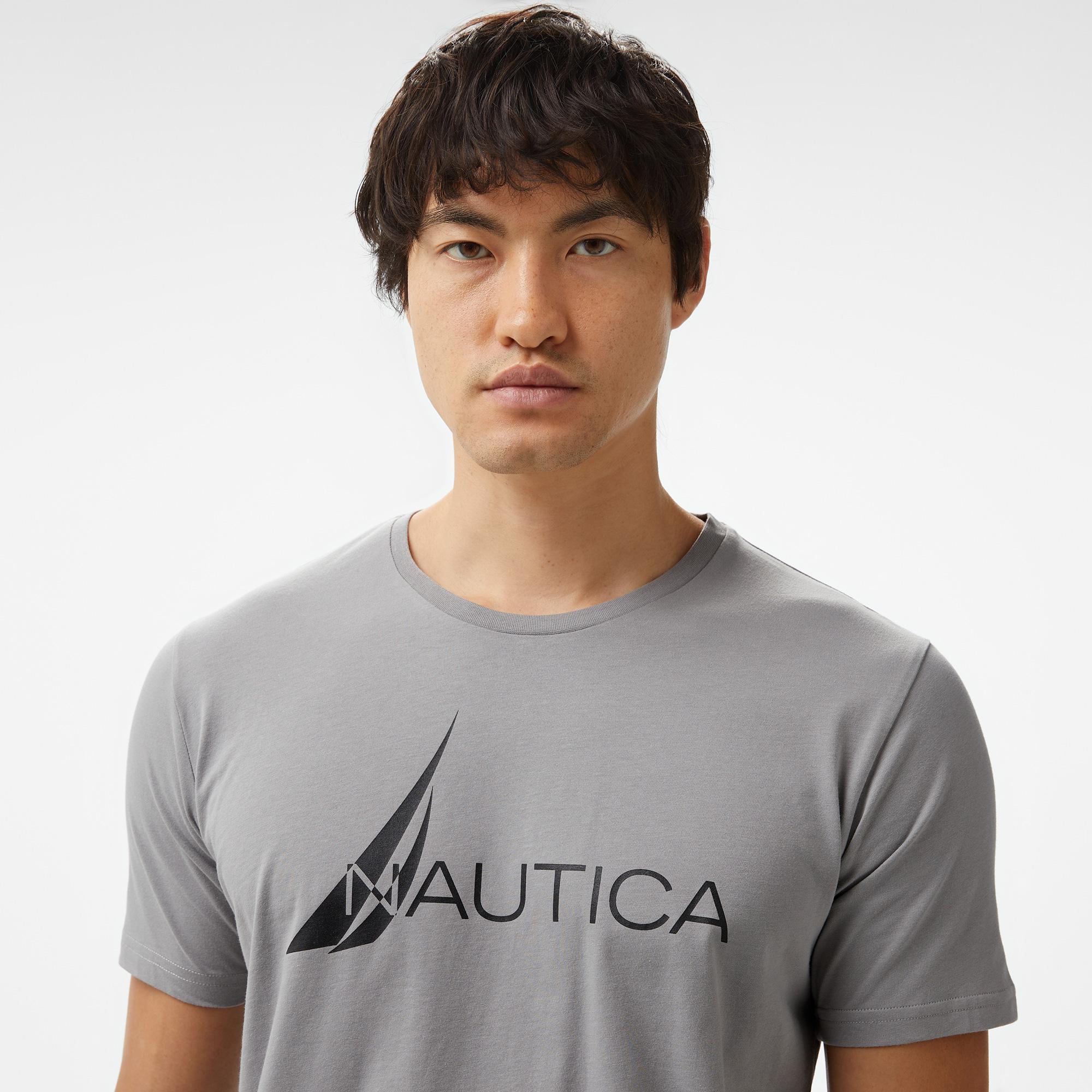 Nautica Erkek Gri Standart Fit T-Shirt