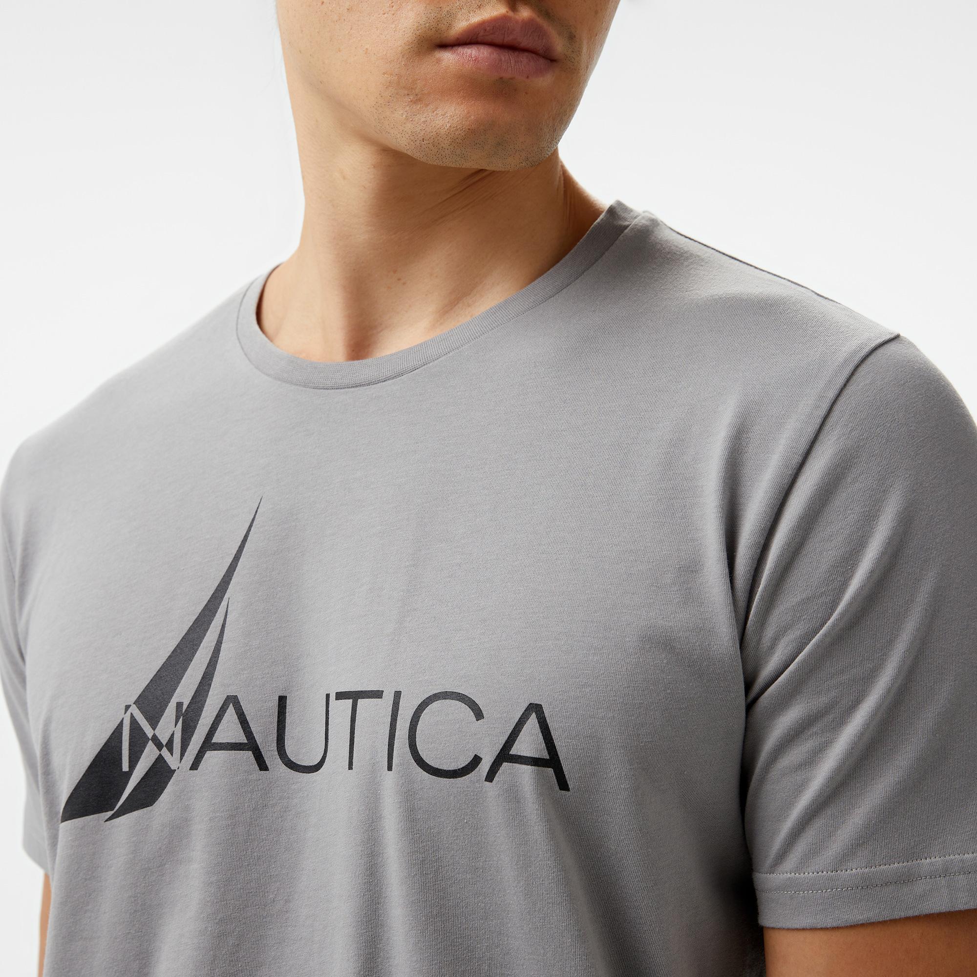 Nautica Erkek Gri Standart Fit T-Shirt