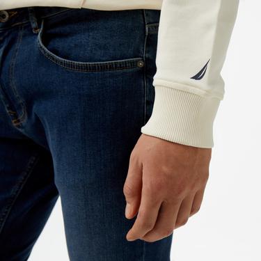 Nautica Erkek Krem Standart Fit Sweatshirt