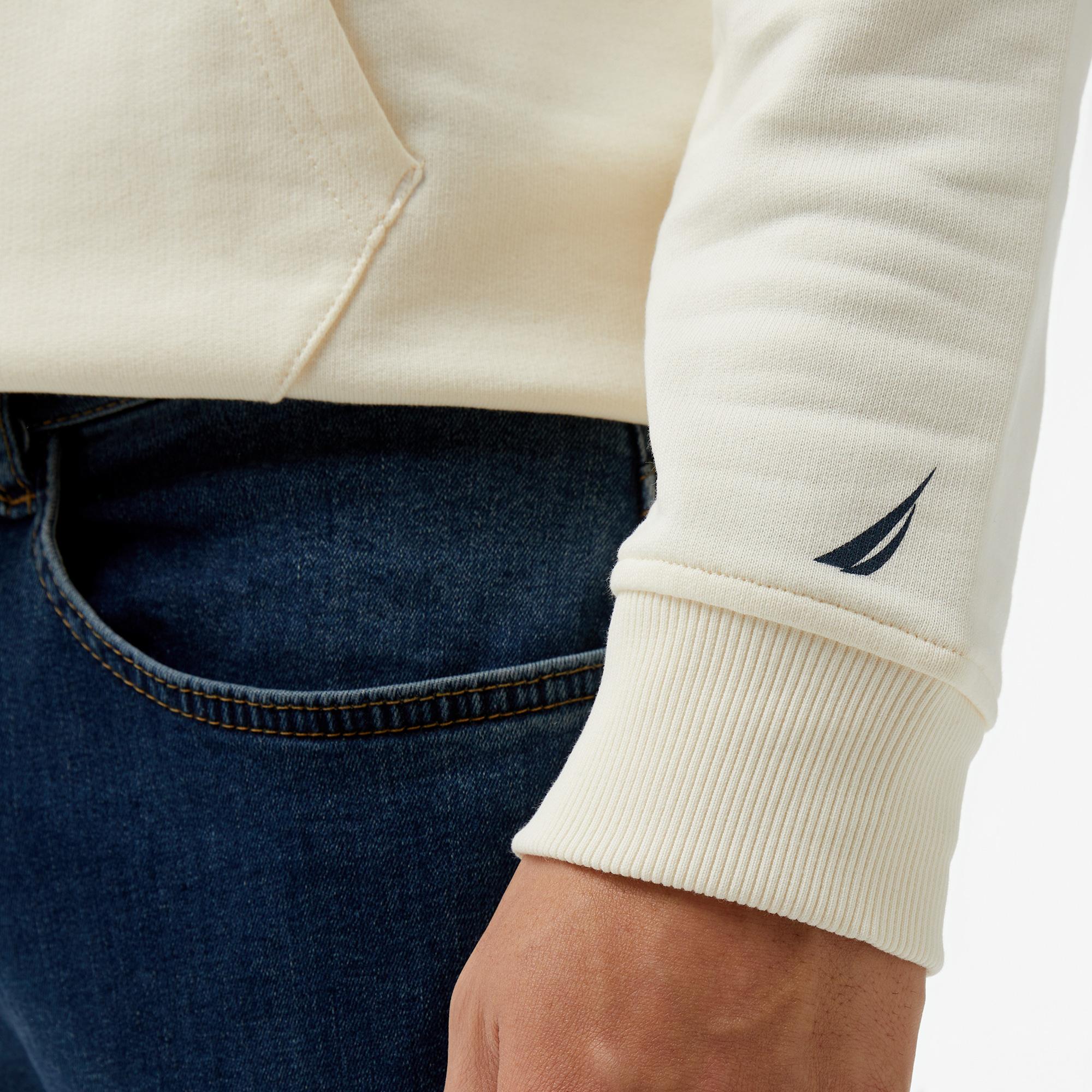 Nautica Erkek Krem Rengi Standart Fit Sweatshirt