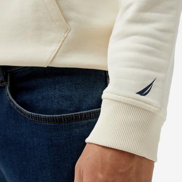  Nautica Erkek Krem Rengi Standart Fit Sweatshirt
