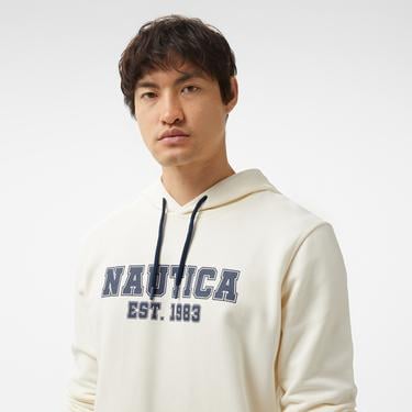  Nautica Erkek Krem Rengi Standart Fit Sweatshirt
