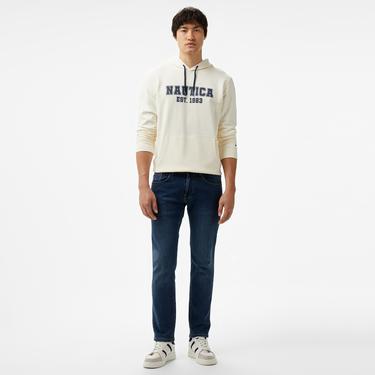  Nautica Erkek Krem Rengi Standart Fit Sweatshirt