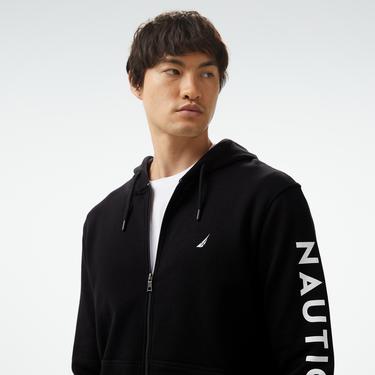  Nautica Erkek Siyah Standart Fit Sweatshirt