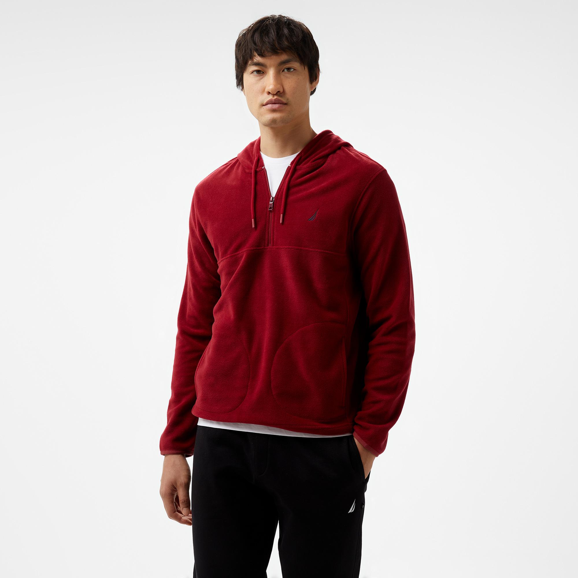 Nautica Erkek Bordo Standart Fit Uzun Kollu Polar