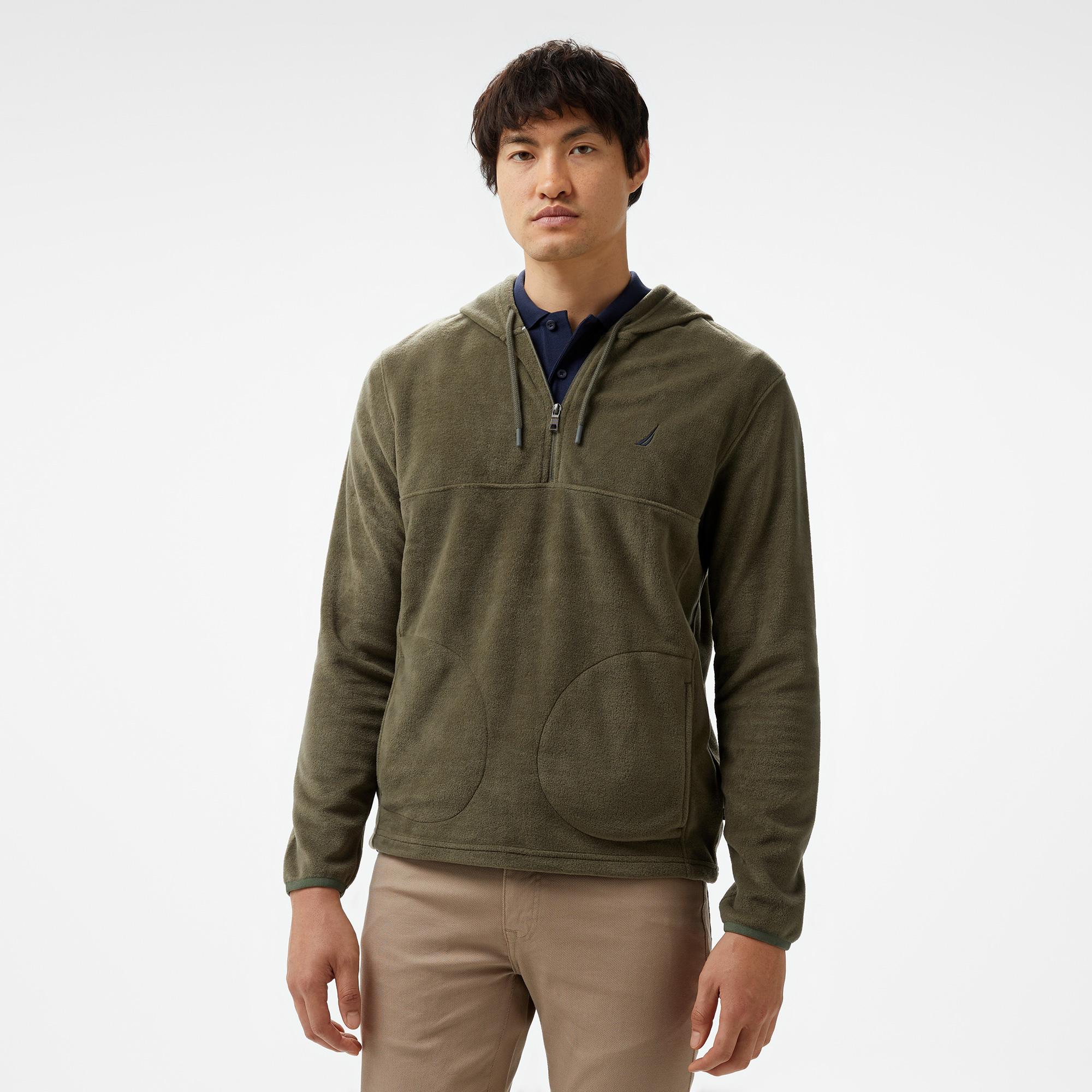 Nautica Erkek Yeşil Standart Fit Uzun Kollu Polar