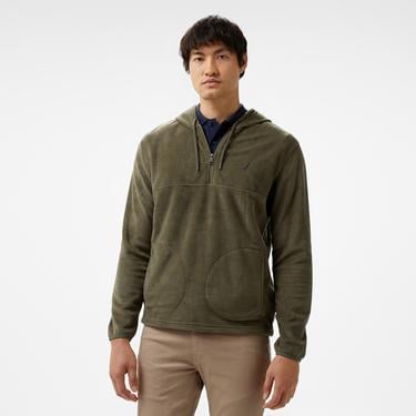  Nautica Erkek Yeşil Standart Fit Uzun Kollu Polar