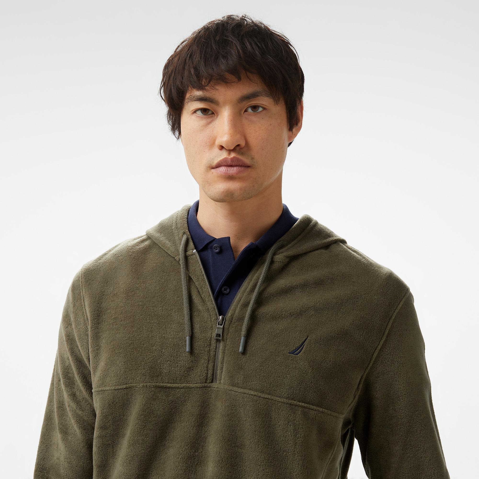 Nautica Erkek Yeşil Standart Fit Uzun Kollu Polar