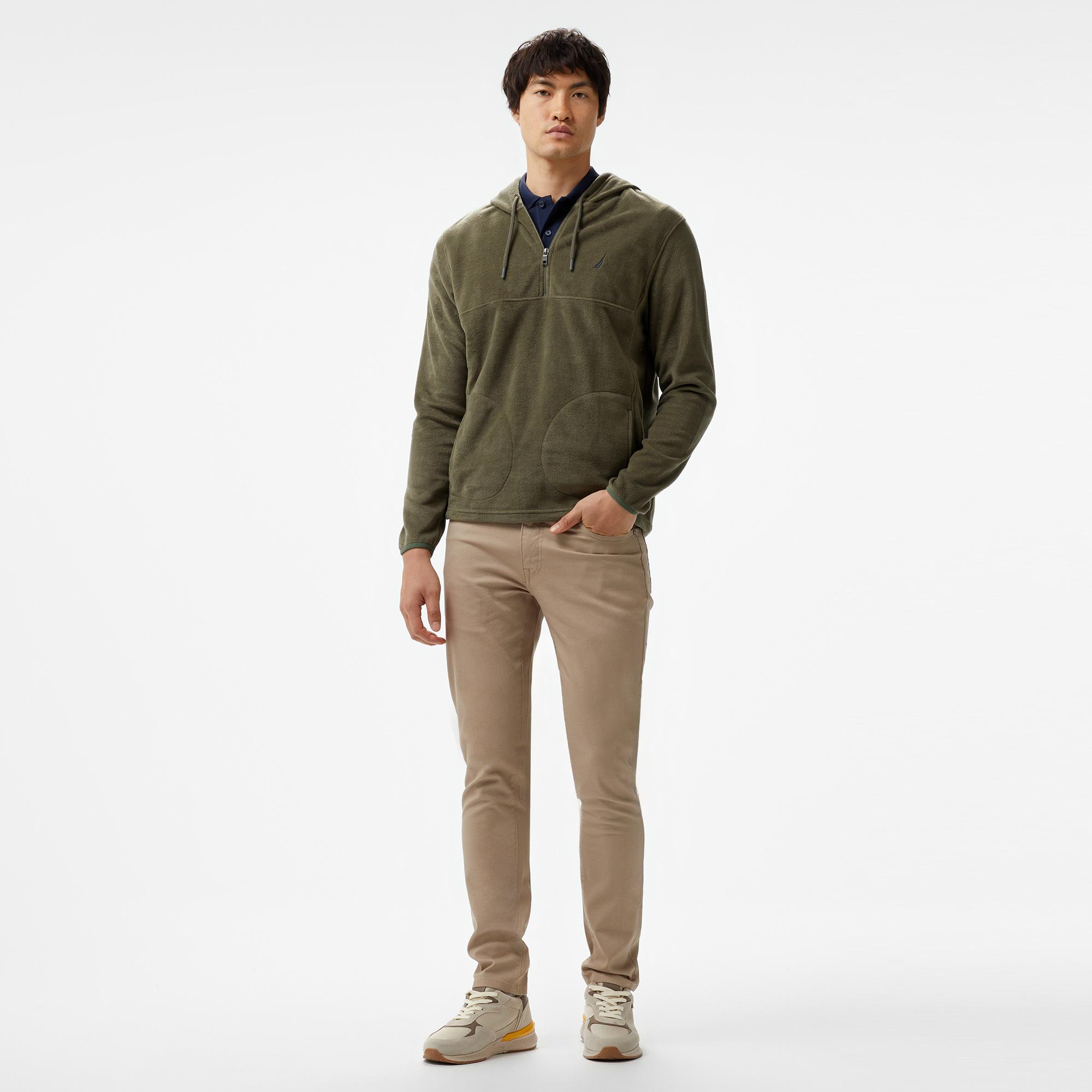 Nautica Erkek Yeşil Standart Fit Uzun Kollu Polar