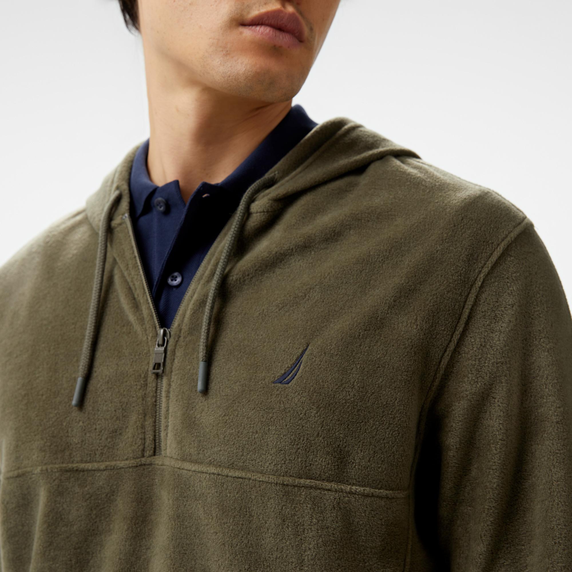 Nautica Erkek Yeşil Standart Fit Uzun Kollu Polar