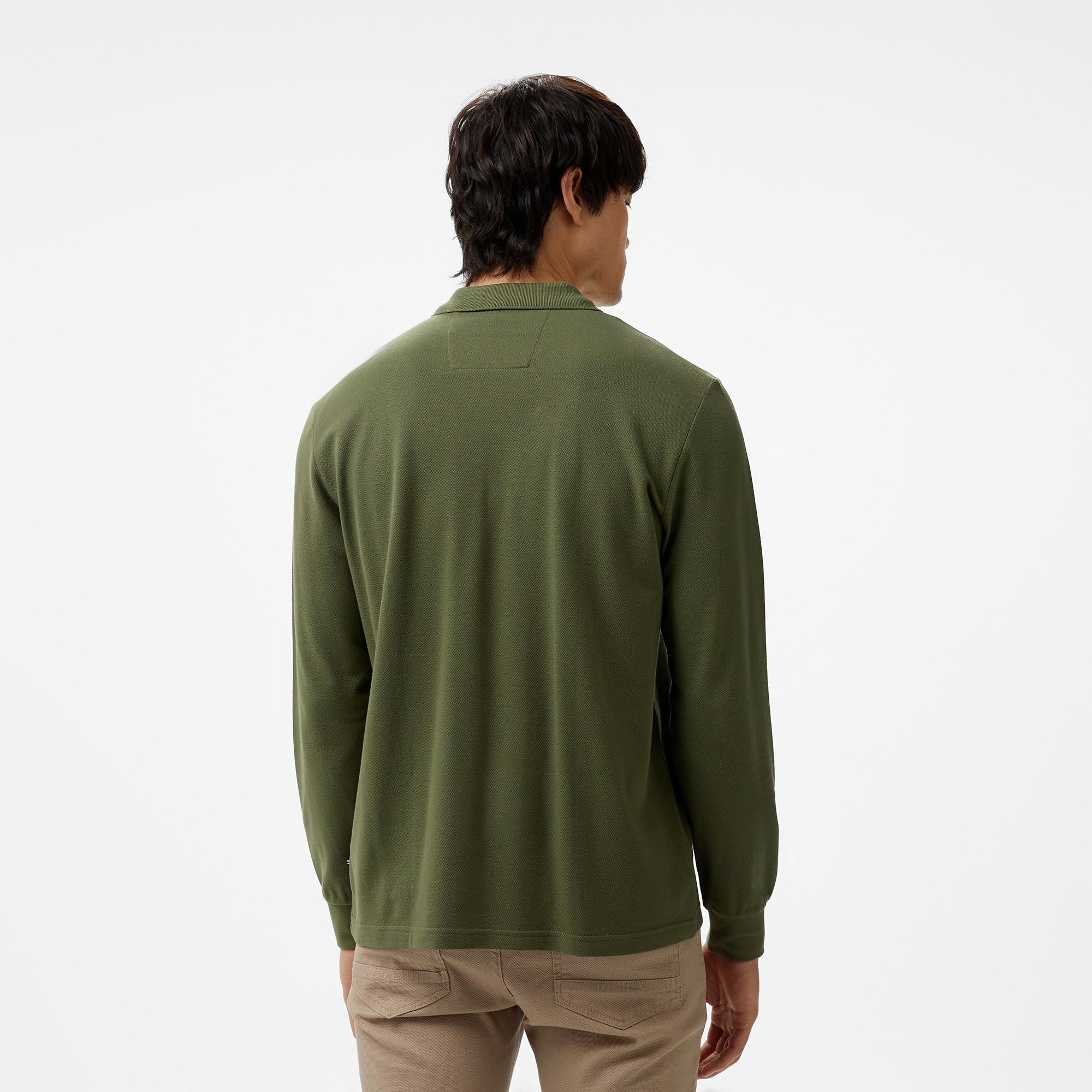 Nautica Erkek Yeşil Classic Fit Uzun Kollu Polo