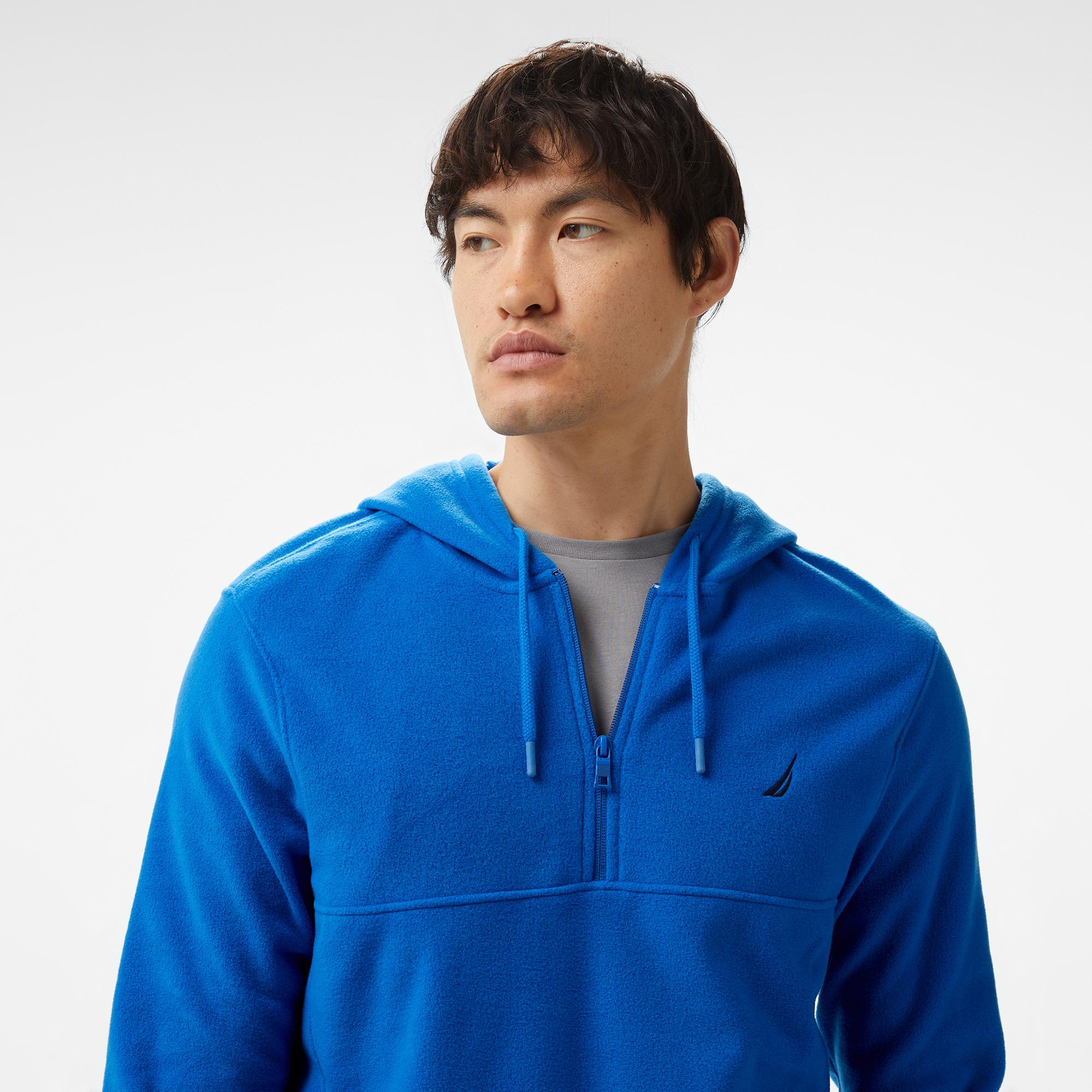 Nautica Erkek Mavi Standart Fit Uzun Kollu Polar