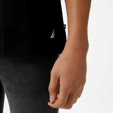  Nautica Erkek Siyah Standart Fit Kısa Kollu Baskılı T-Shirt