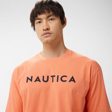  Nautica Erkek Turuncu Oversize T-Shirt