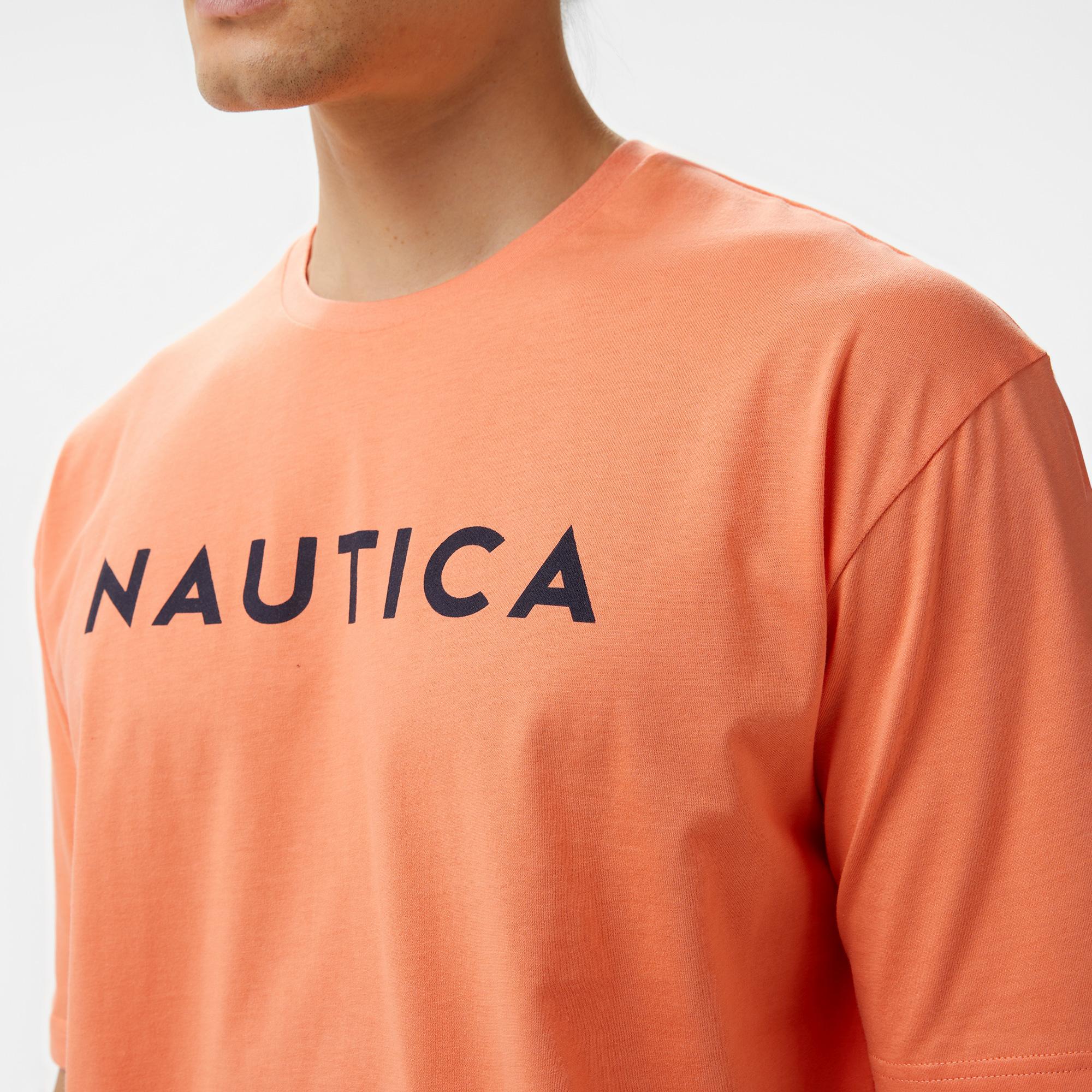 Nautica Erkek Turuncu Oversize T-Shirt