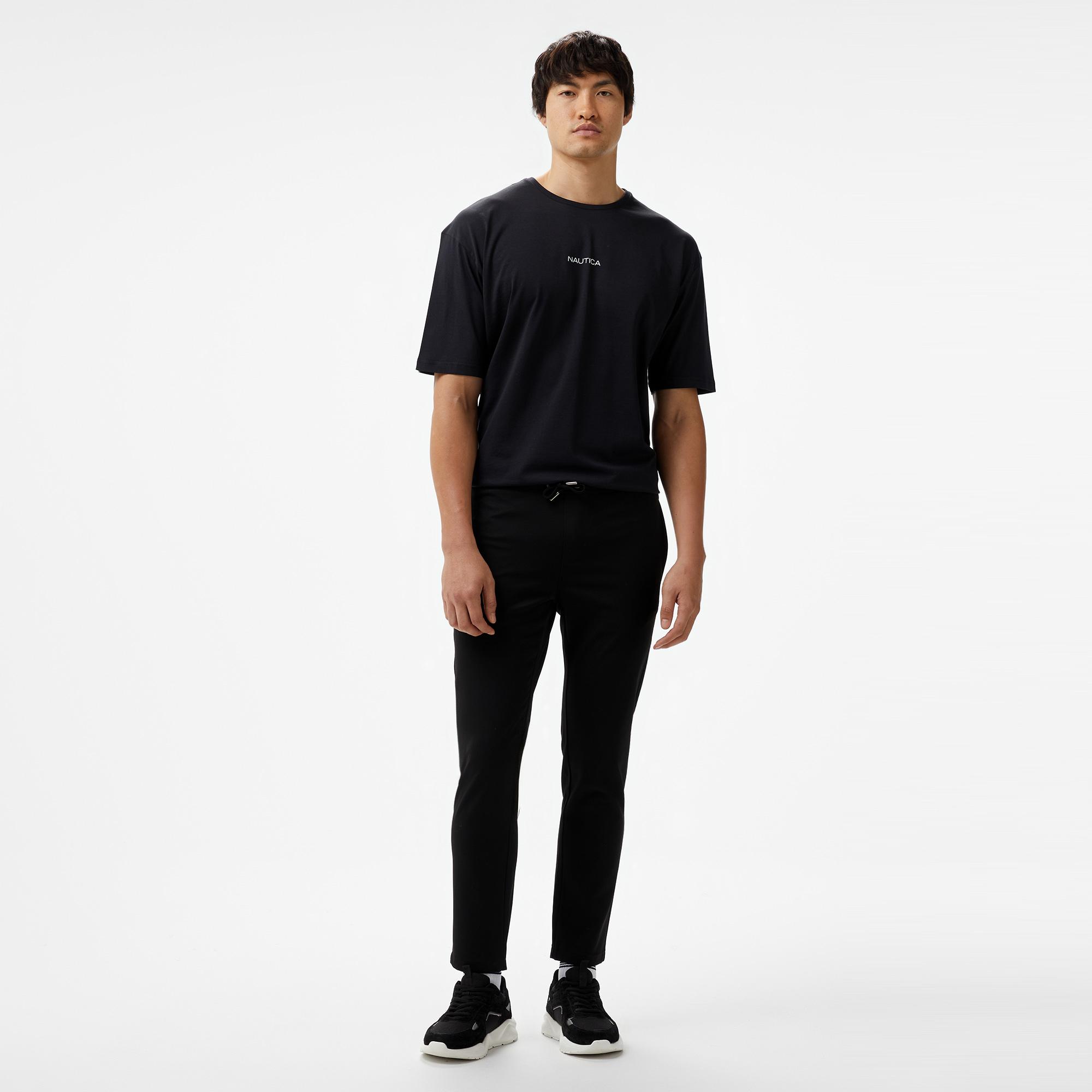 Nautica Erkek Siyah Oversize T-Shirt