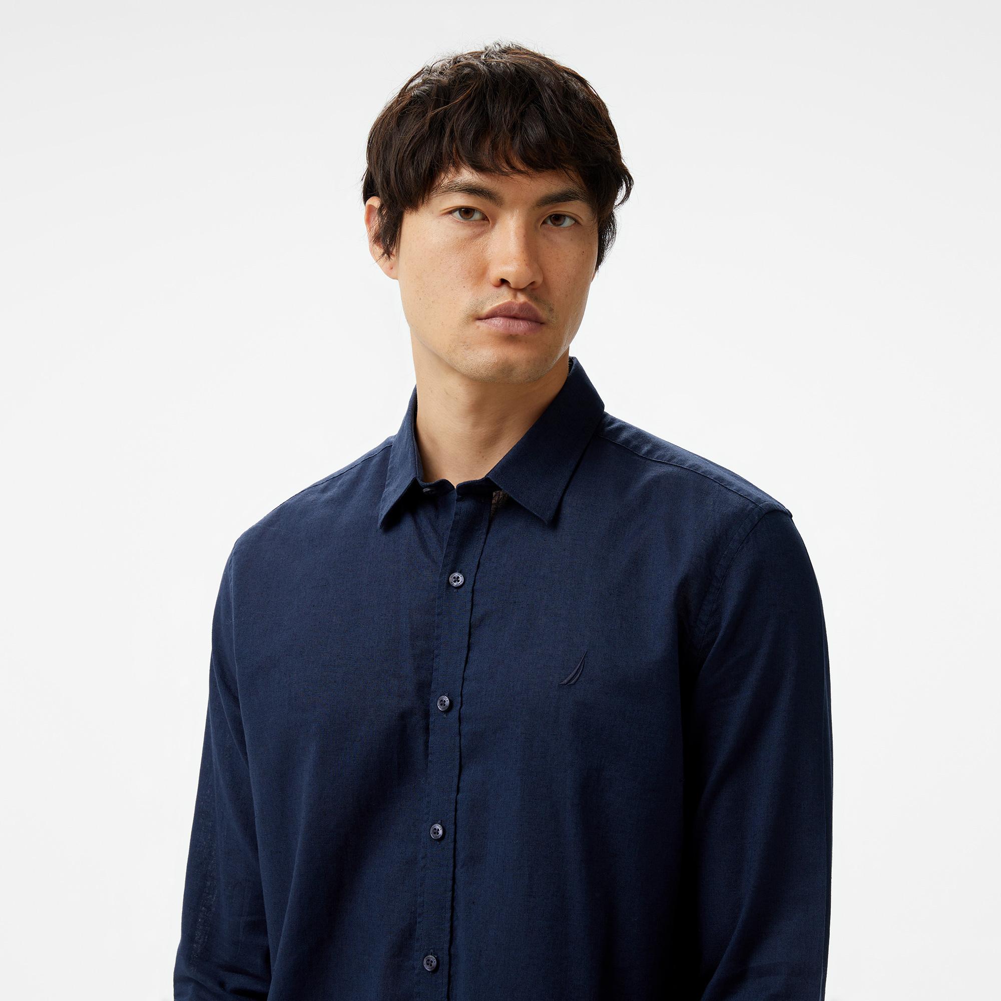 Nautica Erkek Lacivert Classic Fit Gömlek