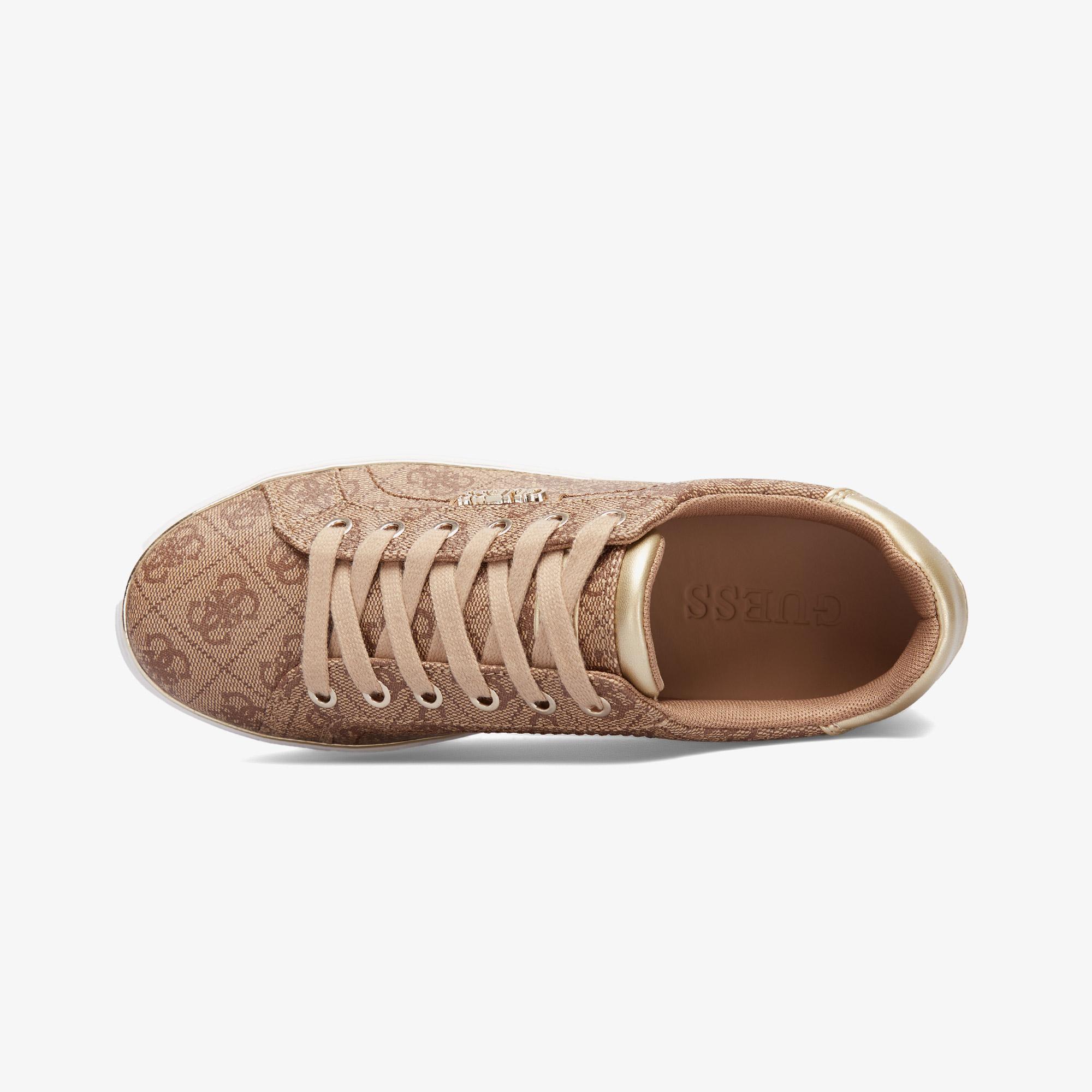 Guess Beckie Logo Kadın Bej Sneaker