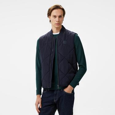 Calvin Klein Diamond Quilt Vest Erkek Lacivert Yelek