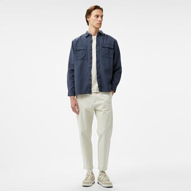  Royal Denim Division Solid Erkek Mavi Gömlek