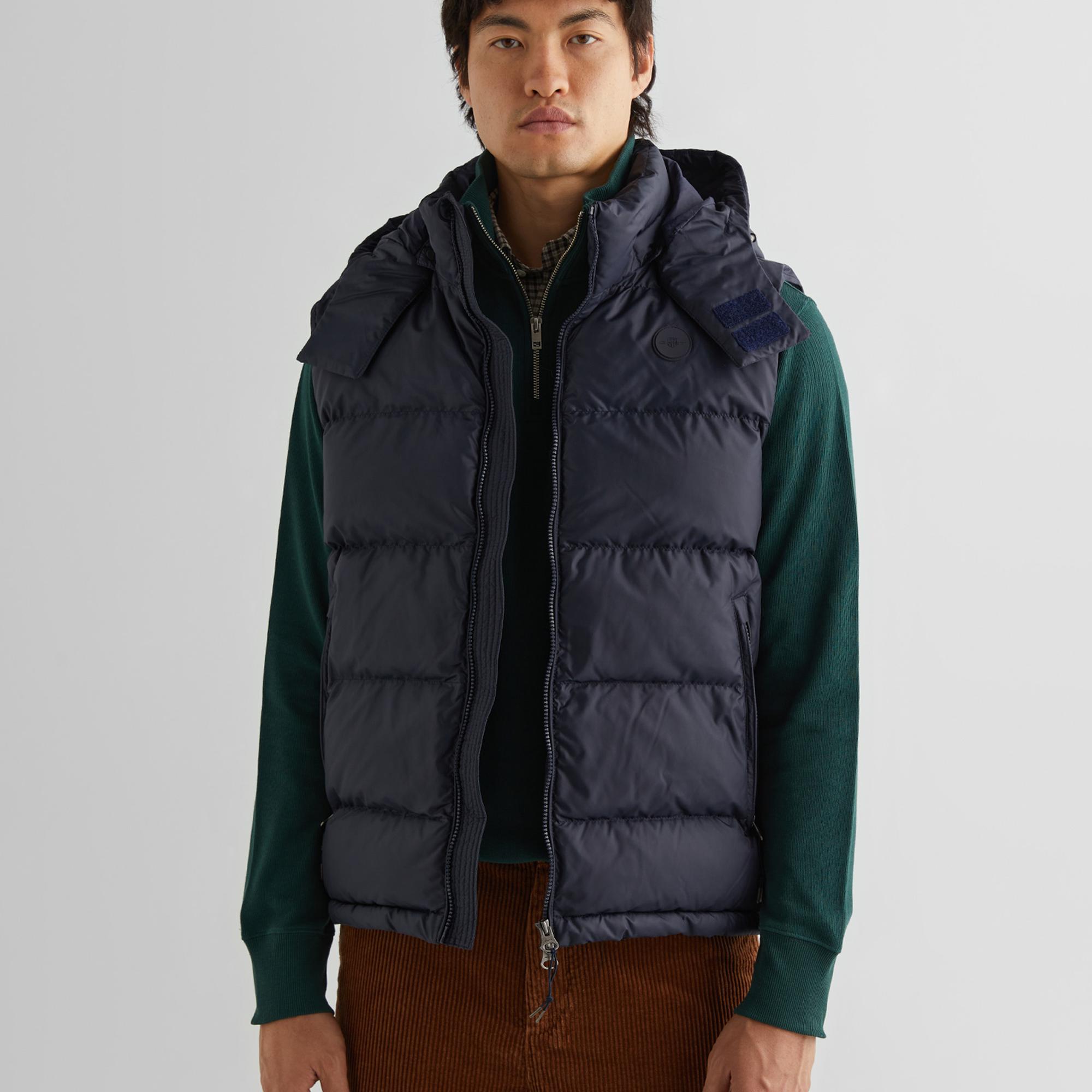 GANT Erkek Lacivert Kapüşonlu Yelek