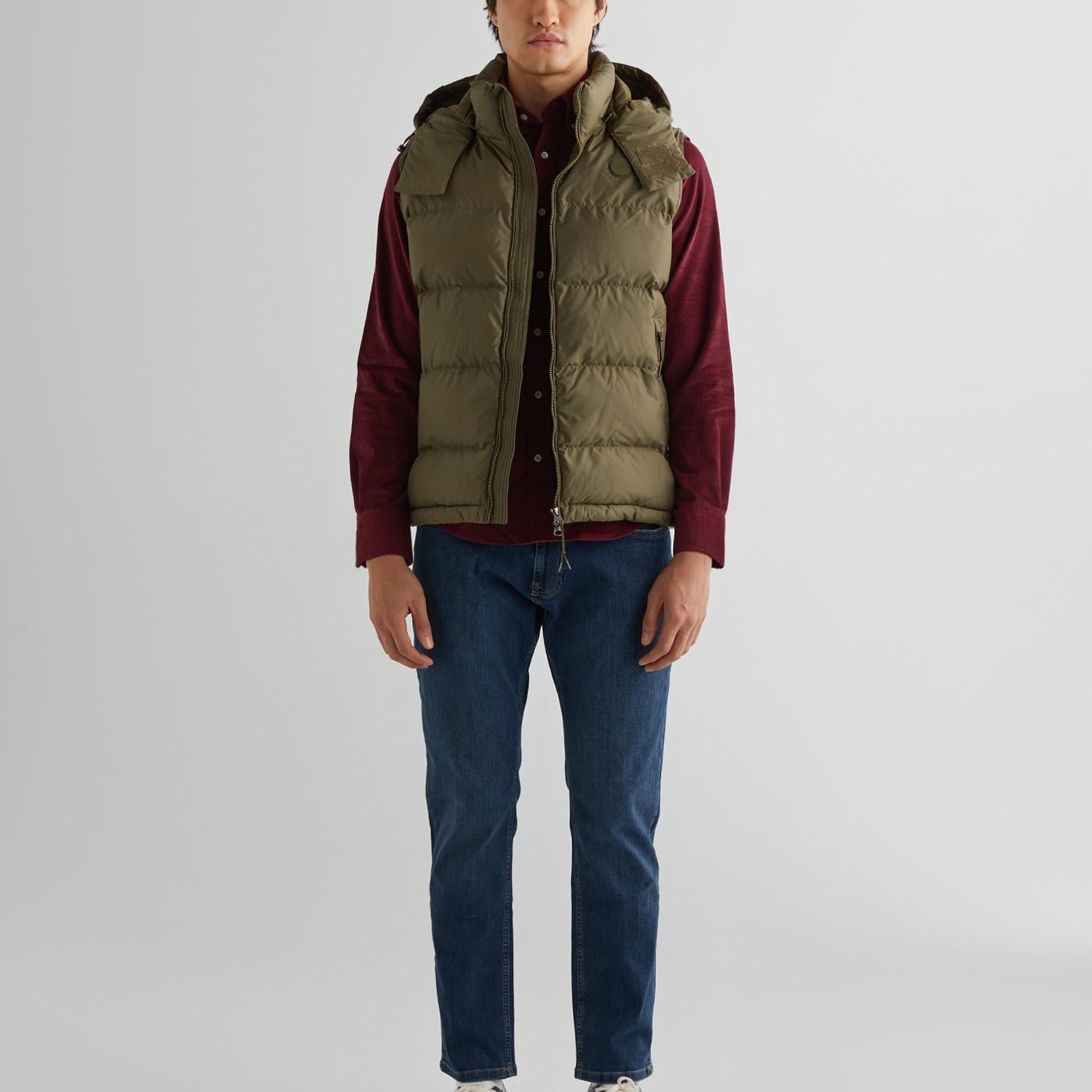 GANT Erkek Yeşil Kapüşonlu Yelek